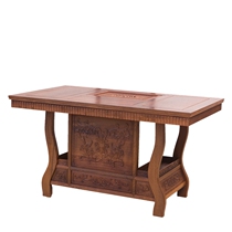 Chicken wing wood furniture mahogany tea table Chinese style solid wood antique kung fu tea table fan-shaped tea table drinking tea tea table coffee table