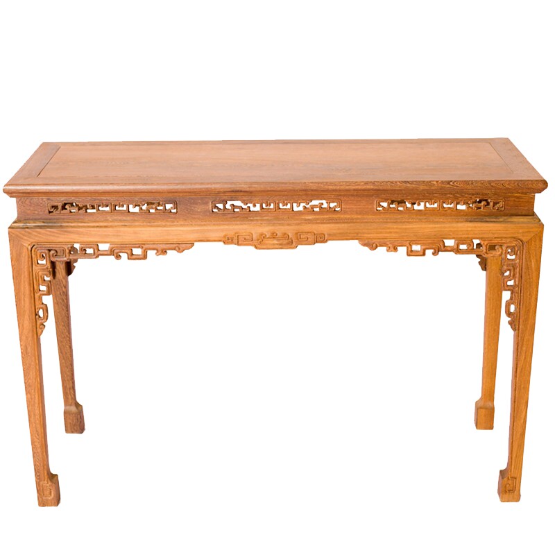 Mahogany furniture chicken wing wood strip case solid wood Chinese antique table small strip a few flat head case god table table porch table