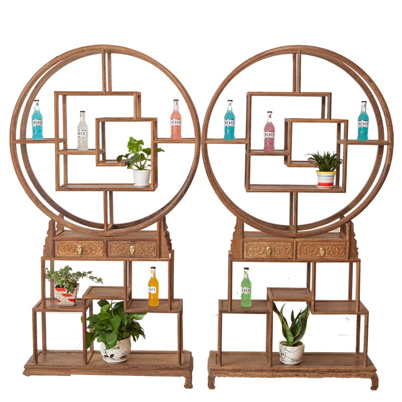 Mahogany furniture chicken wing wood bogu rack solid wood tea shop purple sand pot teapot tea display display shelf shelf - Taobao