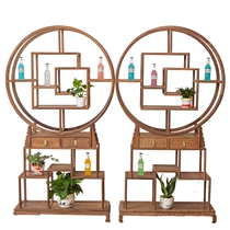 Mahogany furniture chicken wing wood bogu rack solid wood tea shop purple sand pot teapot tea display display shelf shelf