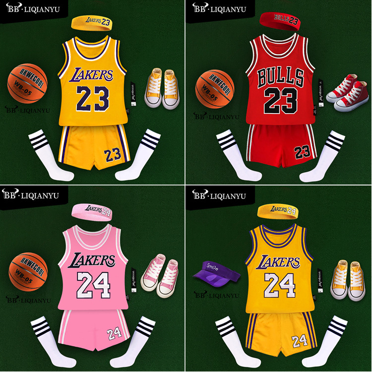 Children's Basketball Suit No. 23 Kindergarten Pupil Performance Suit for Boys and Girls Jersey Quick Drying Breathable Tide