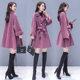 Purple woolen coat for women, medium-length and small, 2024 spring and summer Korean style loose and slim cloak woolen coat