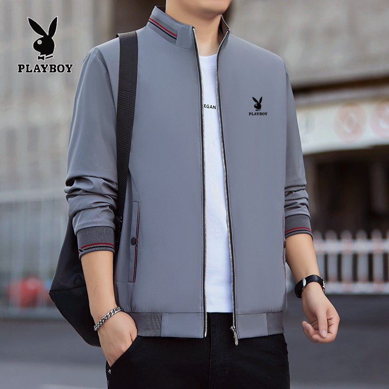 Playboy Jacket Men's Spring and Autumn Business High-End Jacket 2026 New Casual Large Size Men's Jacket