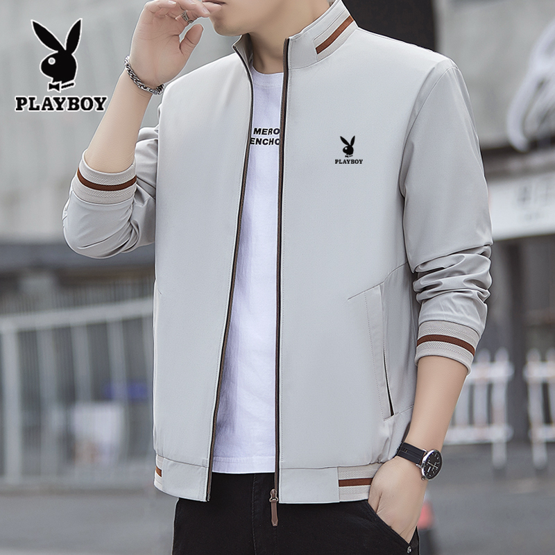 Playboy Jacket Men's Spring High-End Business Casual Jacket Thin Clothing Plus Size Men's Jacket