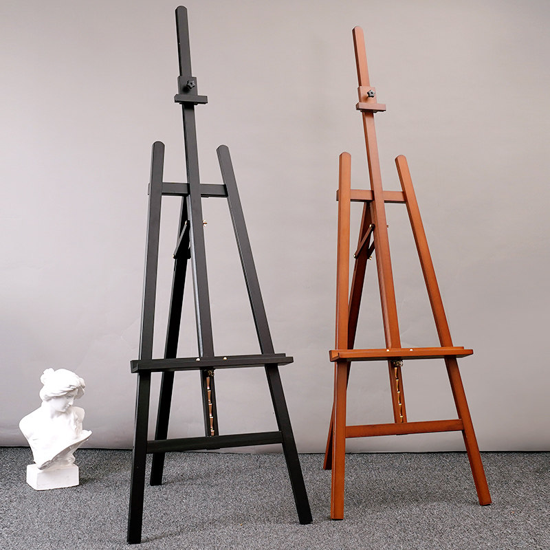 Beech Wood Drawing Frame Fine Arts Raw Special Bracket Oil Painting Sketching Adult Walnuts Black Building Disc Advertising Show Shelf