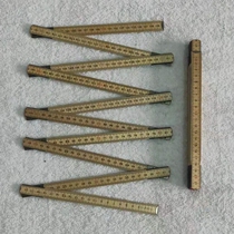 Wooden folding ruler 1 meter 2 meters wooden ruler wooden folding carpenters ruler 2 meters 10 fold beech invisible link double metric