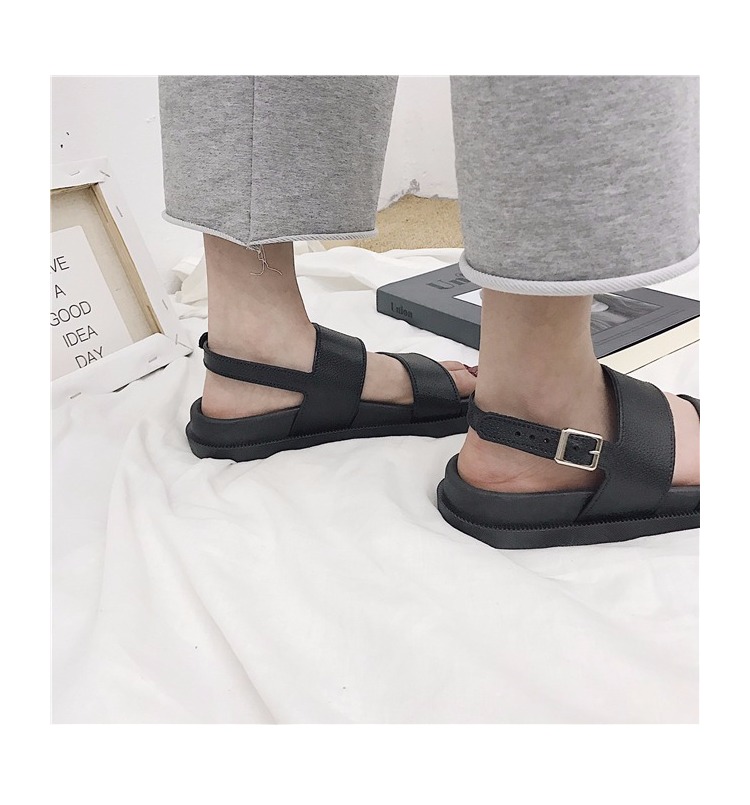 Thời trang retro Anh đôi dép đôi từ sinh viên thời trang mới dày đáy hoang dã dép sandal nữ đi học
