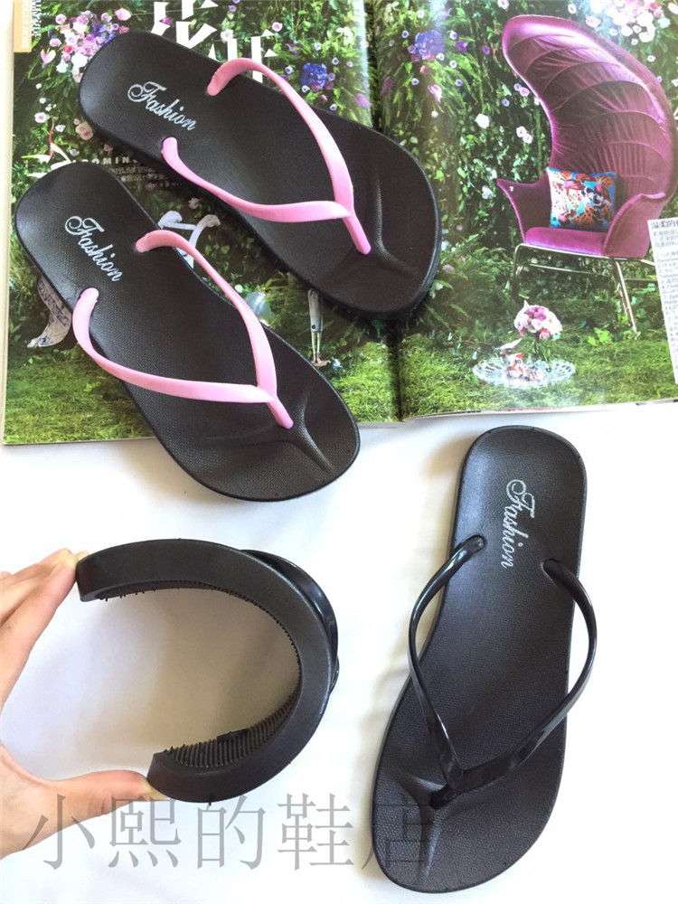 2016 mới cao su duy nhất màu rắn flip flops ladies dép giản dị và dép nữ mùa hè clip chân non-slip đáy phẳng giày bãi biển