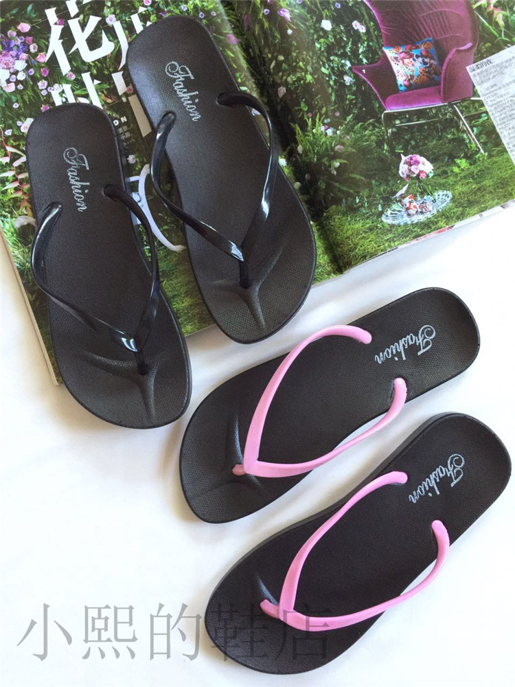 2016 mới cao su duy nhất màu rắn flip flops ladies dép giản dị và dép nữ mùa hè clip chân non-slip đáy phẳng giày bãi biển