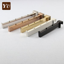 Clothing store wall 2lm bayonet card square tube hanging clothing hook gold-plated rose gold stainless steel five-bead clothes hook