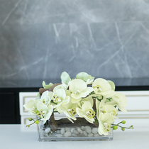 New Chinese emulated desktop living room in negotiation table toilet fake floral decoration-like plate room false water butterfly orchid pendulum piece