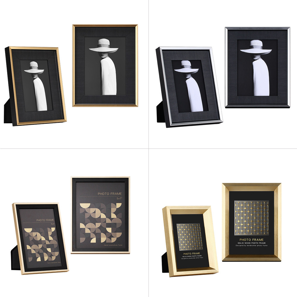 Modern Minimalist-Like Inter-Board Light Lavish Art Solid Wood Photo Frame Pendulum Bed Head Cabinet Pendulum Fitting 6 Inch 7 Inch Soft Adornment