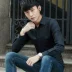 Mùa thu mới áo dài tay nam Phiên bản Hàn Quốc tự canh tác miễn phí hot kinh doanh bình thường xu hướng áo sơ mi nam quần áo thủy triều