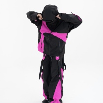 Limited Edition) Black Rose Pink) 3L Fully Laminated Professional Ski Suit) Pinghua Park Free Snowboarding and Double Boarding