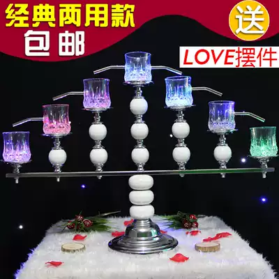 2017 New Eros champagne tower wedding props candle holder champagne tower dual-purpose wedding luminous champagne tower candle holder