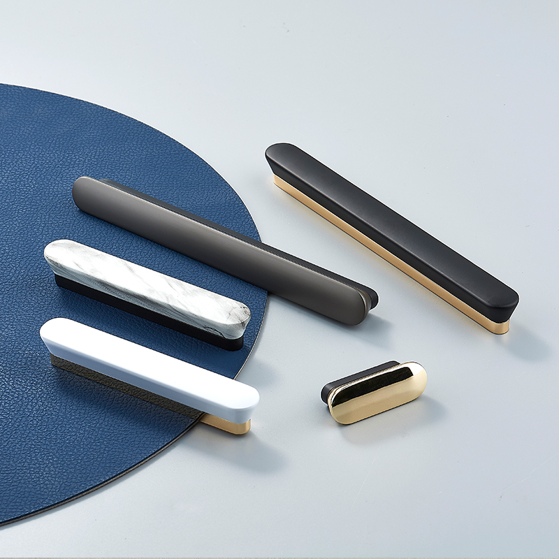 Closer door handle black modern simple whole cabinet door handle handle light luxury handle