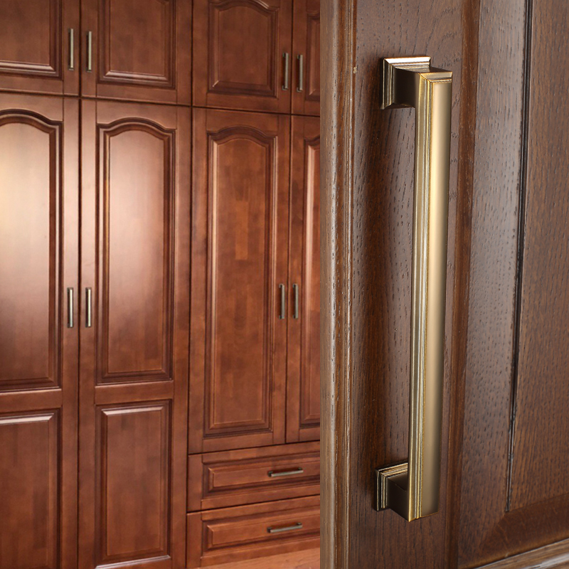New Chinese wardrobe door handle integral cabinet modern simple cabinet handle cabinet door extension handle drawer bronze furniture