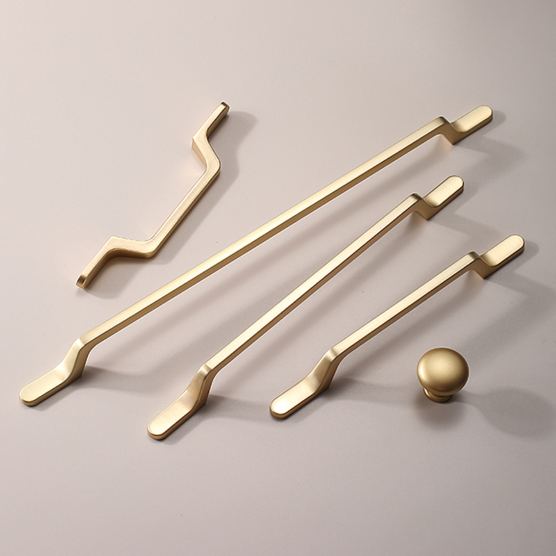 long wardrobe door handle golden modern minimalist solid wood whole closet cupboard door handle drawer light lavish pull handle extremely minimalist hardware