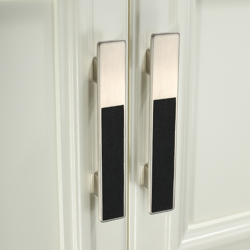 Lengthened handle cabinet door drawers modern minimalist solid wood integral cabinet door handles shoe cabinet handles single holes furniture furniture