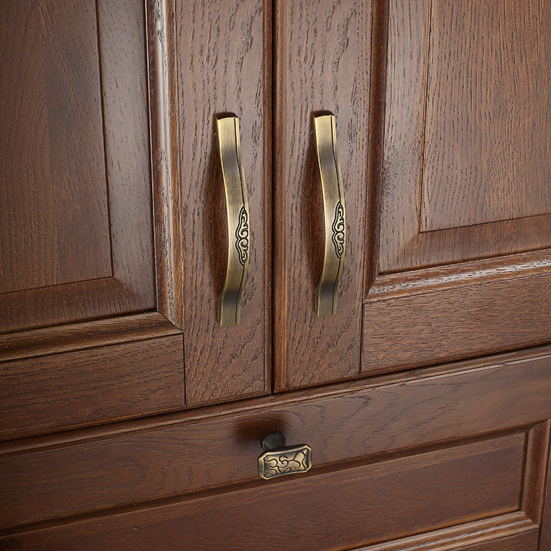 New Chinese wardrobe drawer handle cabinet door overall cabinet door handle single hole bronze furniture hardware modern simplicity