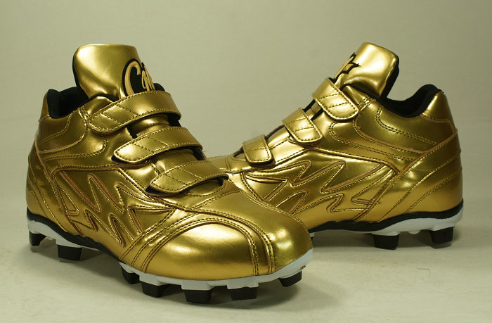 Full Golden Midcylinder Baseball Shoes Hard Rubber Nail Baseball Shoes Softball Shoes