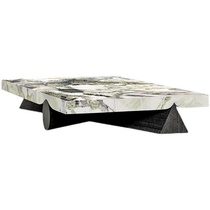 Minimalist light luxury marble coffee table modern simple square tea table personality creative fashion sofa table wooden home