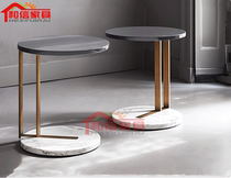 Creative sofa side table European living room side few removable marble corner assembly brass brushed metal furniture