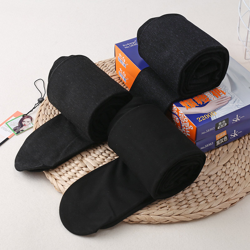 Thin velvet cotton-faced medium-thickness pantyhose SK8363 warm autumn and winter crotch women 2200D beautiful leg shaping pants socks