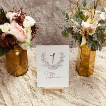 Price Mori Green seat card table number table card card card wedding wedding restaurant Party creative customization