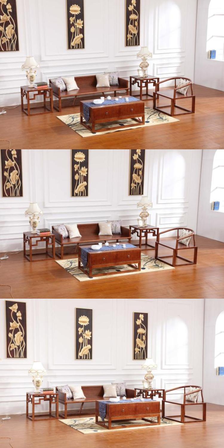 Mới Trung Quốc Zen sofa phòng khách sofa căn hộ nhỏ có thể tháo rời sofa biệt thự cao cấp vải sofa kỹ thuật đồ nội thất - Nội thất khách sạn