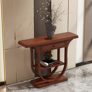 Новый китайский стиль дерево вход стол современный простой узкий полосатый случай вход шкаф гостиная Стена декоративный Бесконечные пейзажи вход Тайвань