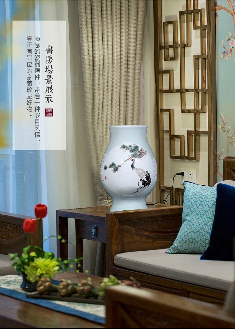 The Master of jingdezhen ceramics hand - made vases, new Chinese style living room porch TV ark, flower arranging decoration as furnishing articles