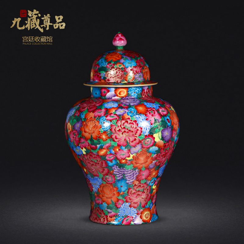 Jingdezhen porcelain vases, antique hand - made general famille rose see colour thread can collect ornament gift porcelain