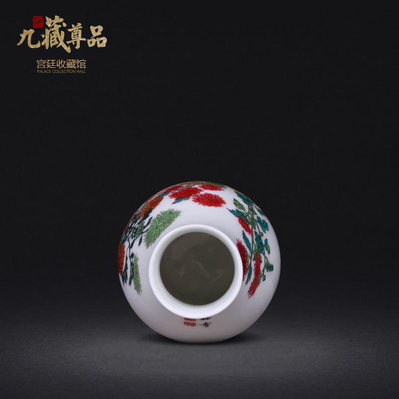 Jingdezhen ceramics imitation the qing qianlong colored enamel enamel ten treasure sitting room porch decoration penjing collection