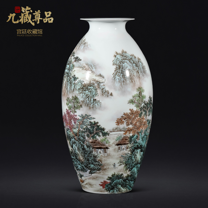 Town of pottery and porcelain vase furnishing articles master hand draw pastel scenery figure of new Chinese style living room TV ark of tea table decorations
