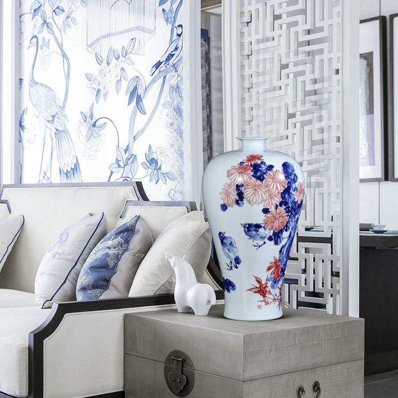 Jingdezhen ceramics dong - Ming li hand - made youligong vases, new Chinese style living room TV cabinet porch is decorated furnishing articles
