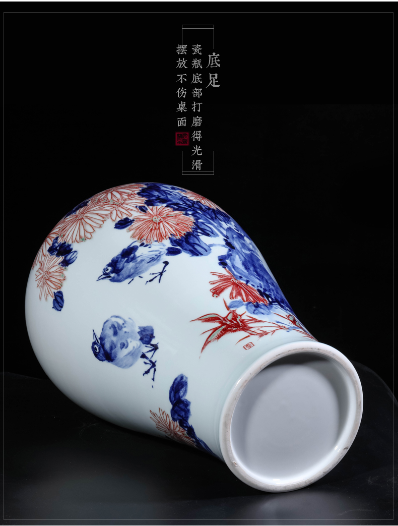 Jingdezhen ceramics dong - Ming li hand - made youligong vases, new Chinese style living room TV cabinet porch is decorated furnishing articles