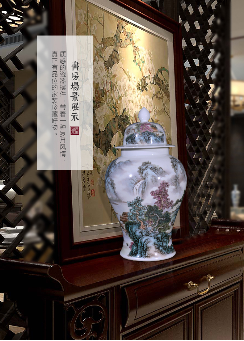 The Master of jingdezhen ceramics hand - made general mountain breeze smoke pot Chinese sitting room porch decoration vase furnishing articles