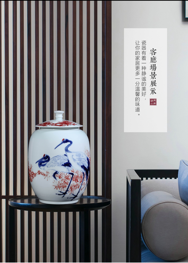 Dong - Ming li hand - made porcelain of jingdezhen ceramics youligong furnishing articles cover pot sitting room porch study Chinese style decoration