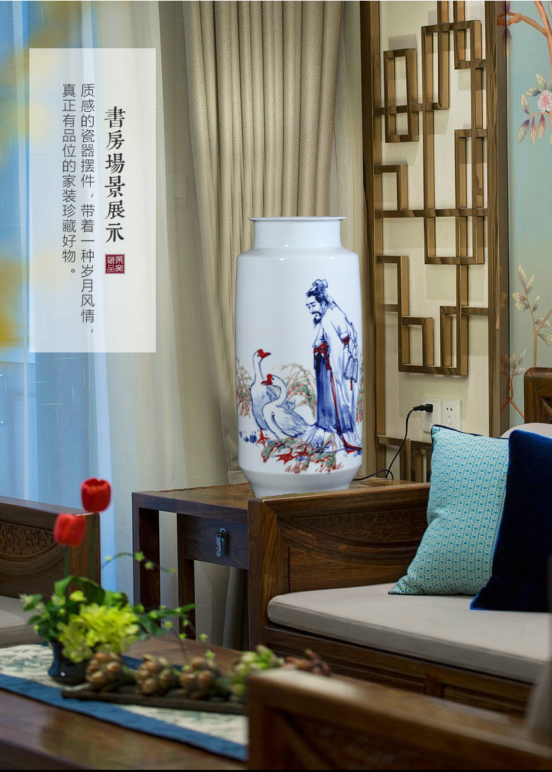 Jingdezhen ceramics dong - Ming li hand - made youligong vases, new Chinese style living room TV cabinet porch is decorated furnishing articles