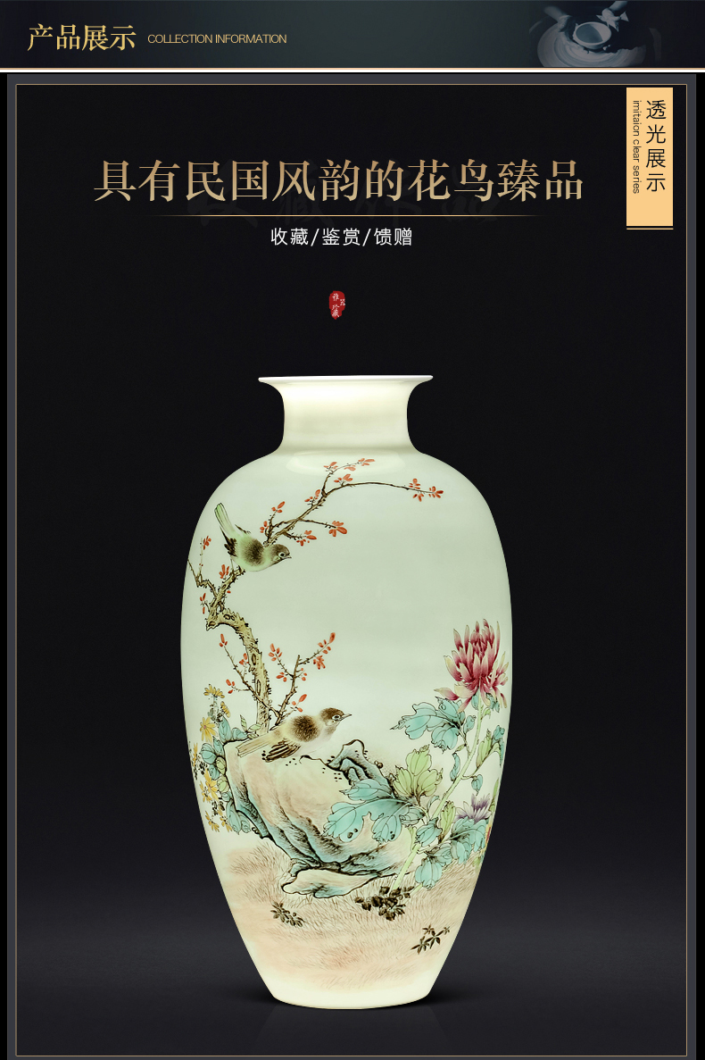 The Master of jingdezhen ceramics hand - made powder enamel bottles of Chinese style living room TV ark, flower arranging porch is decorated furnishing articles