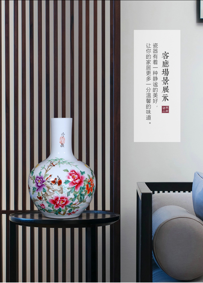 Jingdezhen ceramic YuJinXi hand - made vase sitting room porch TV ark, study of new Chinese style decoration as furnishing articles