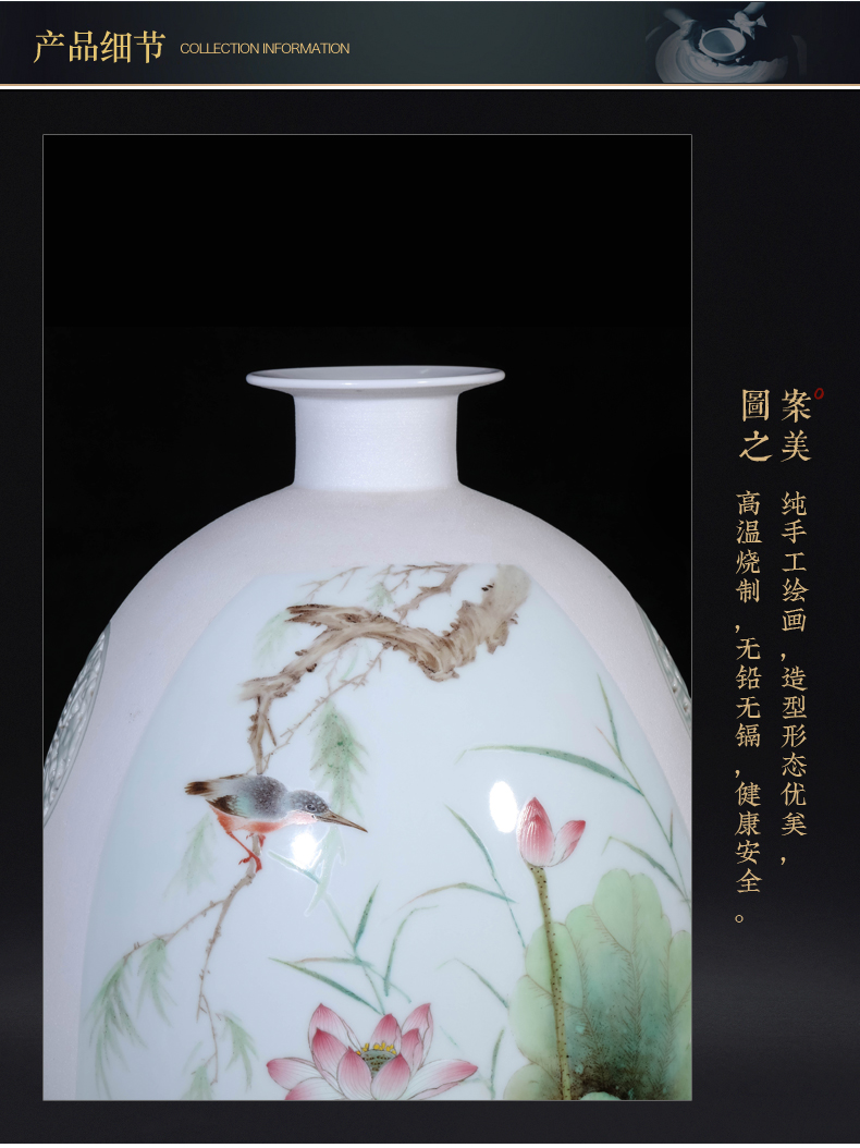 Dong - Ming li hand - made celadon vase jingdezhen ceramic Chinese style living room in pastel its of porch TV ark, furnishing articles