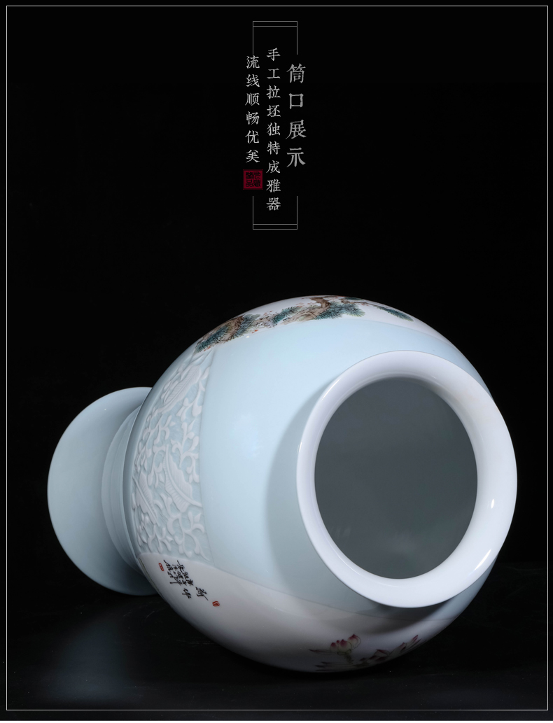 The Master of jingdezhen ceramics hand - made vases, new Chinese style living room porch TV ark, flower arranging decoration as furnishing articles