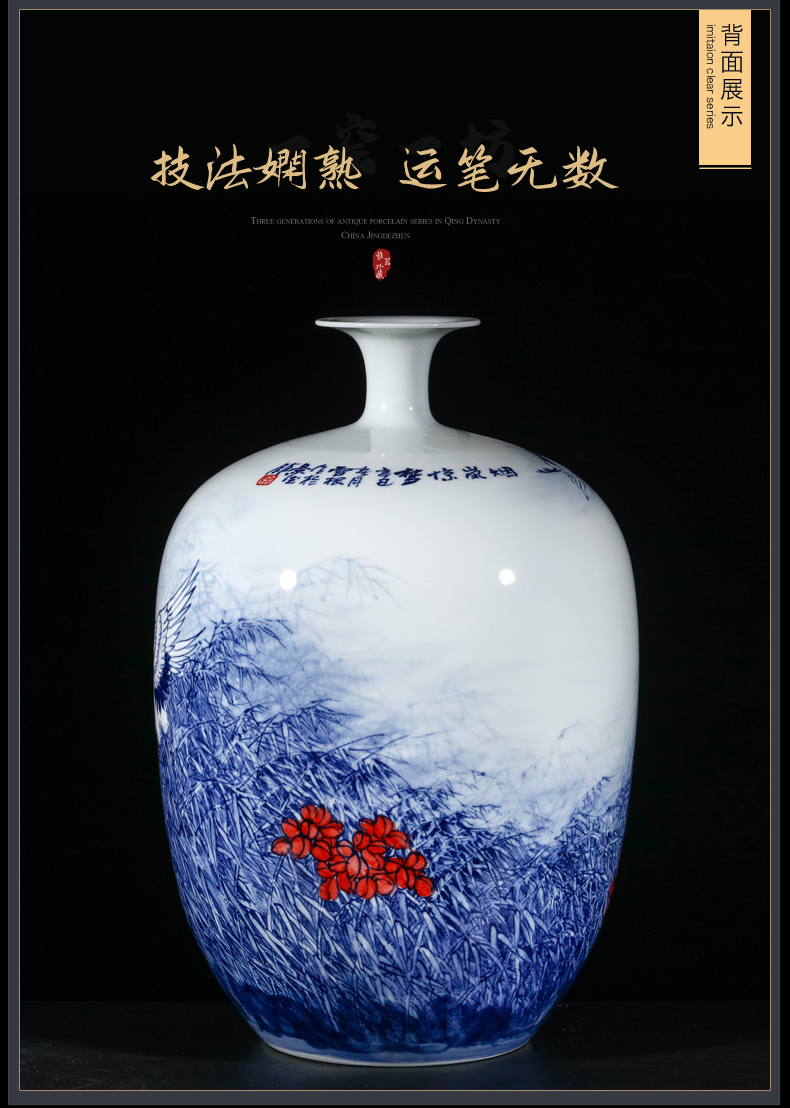 The Master of jingdezhen ceramics hand - made porcelain youligong vase Chinese style living room TV cabinet porch is decorated furnishing articles