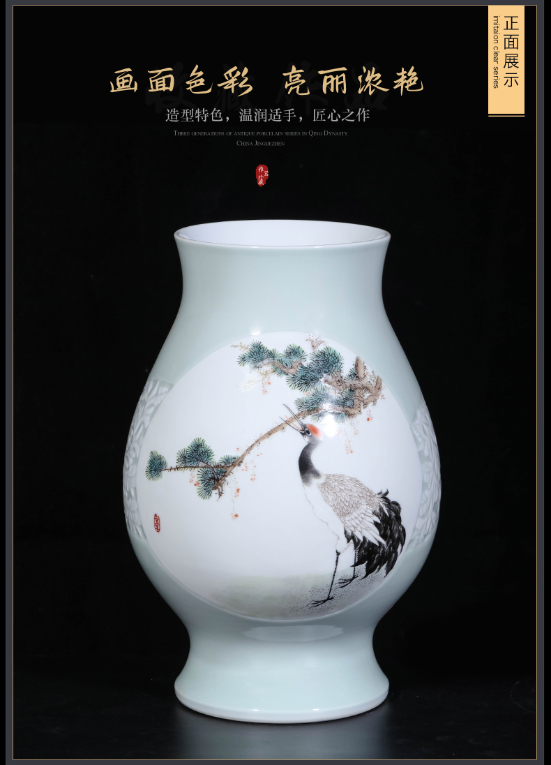 The Master of jingdezhen ceramics hand - made vases, new Chinese style living room porch TV ark, flower arranging decoration as furnishing articles