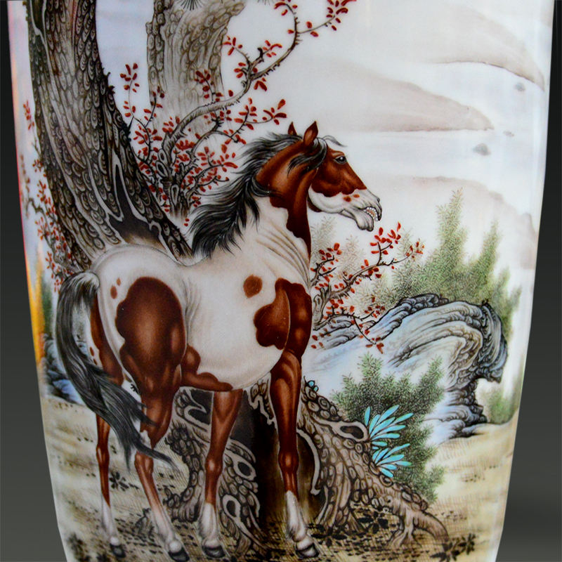 Jingdezhen ceramic Yu Zhao rev all hand - made enamel vase seal hou immediately modern home furnishing articles creative arts and crafts