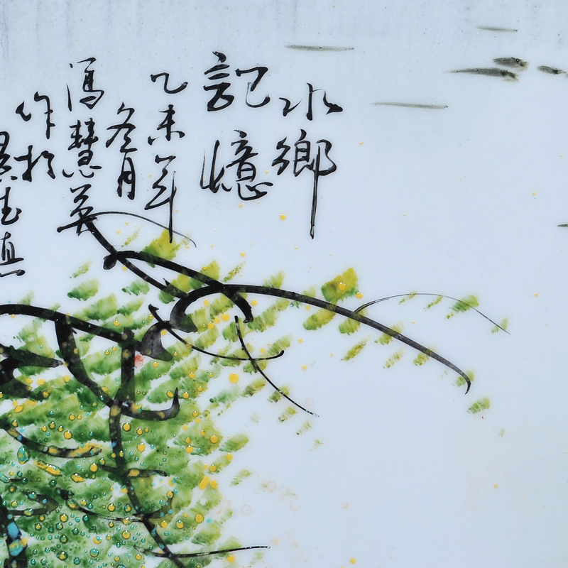 Jingdezhen ceramics Feng Huiying hand - made porcelain plate of the memory painter adornment picture hanging in the sitting room is placed