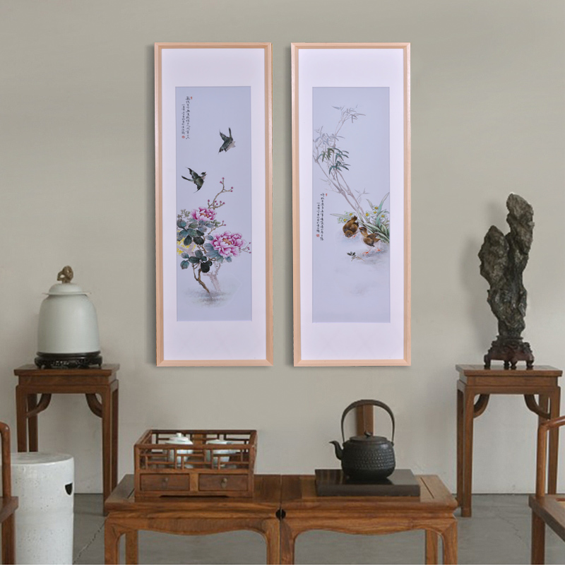 Jingdezhen ceramics dong - Ming li hand - made painting of flowers and four screen porcelain plate painting the sitting room adornment household furnishing articles