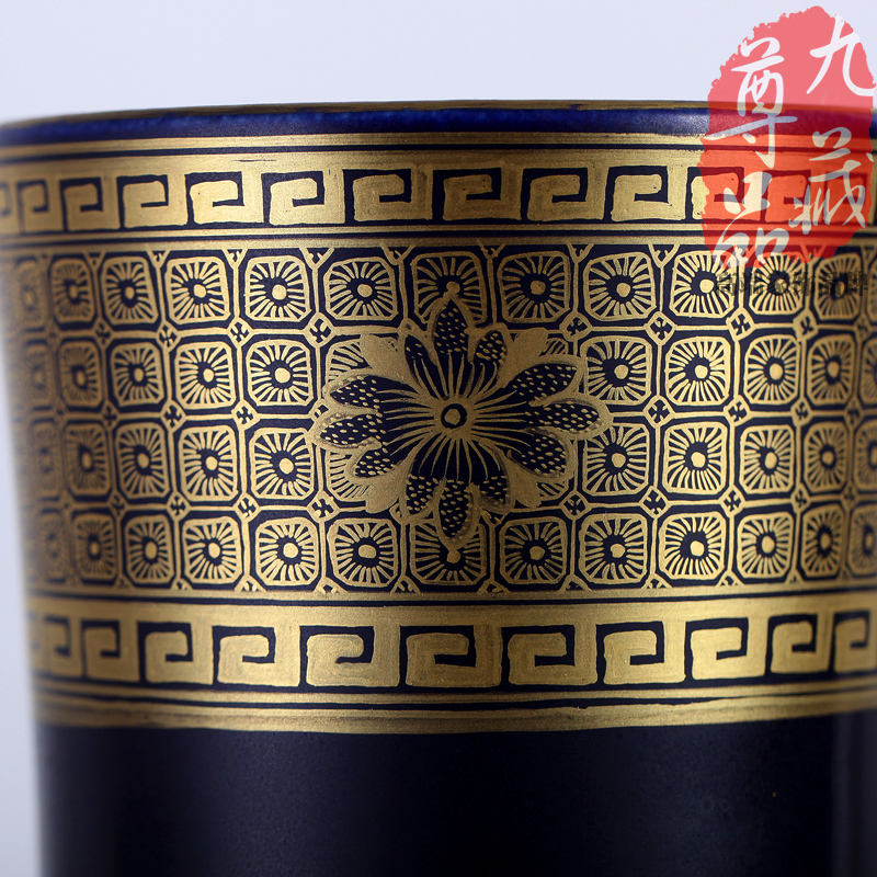 Jingdezhen ceramics imitation the qing qianlong ji blue paint group dragon celestial crafts vase, home act the role ofing the living room